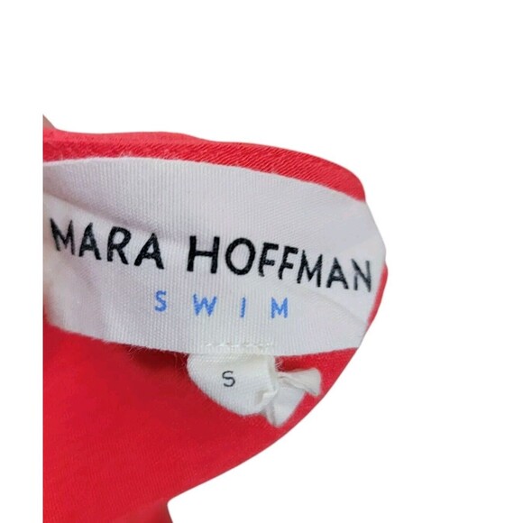 Mara Hoffman Swim Jumpsuit Small Orange Wide Leg Tie Front V-neck Beachy - Picture 7 of 8